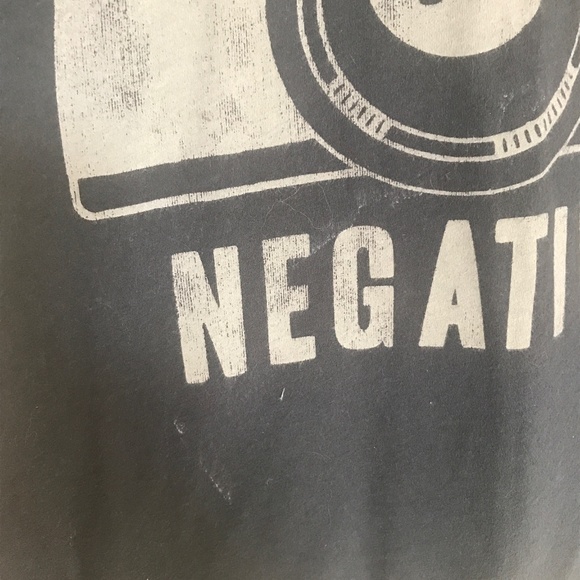 Vintage Style "Don't Be Negative" Distressed Tee - Picture 4 of 6